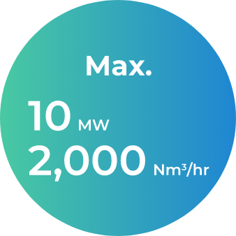 max. 10MW 2,000Nm3/hr